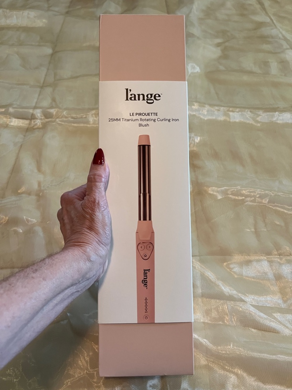L’ange Curling Iron 25MM Titanium Rotating Curling Iron, Blush - Picture 11 of 11